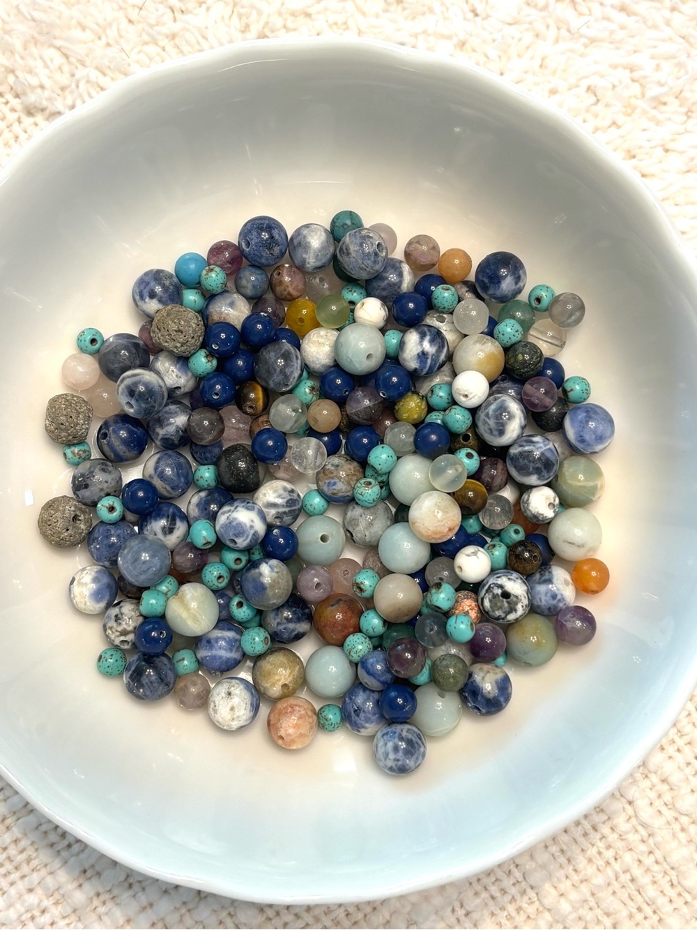 Natural Mixed Gemstone Bead Mix - Blue, Turquoise & Multicolor - Picture 3 of 3